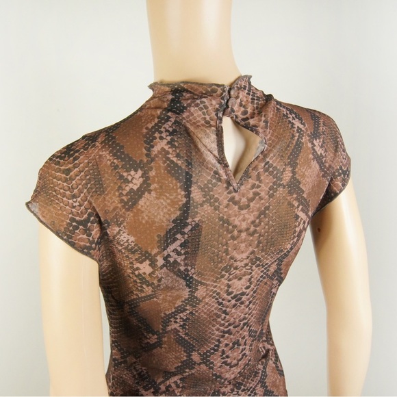 H:ours 2 Piece Brown Snakeskin Dress - Picture 4 of 5